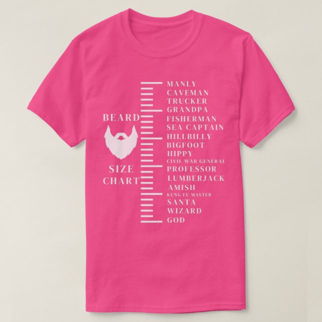Camiseta Medición de barba 10 (Diseño del anverso)