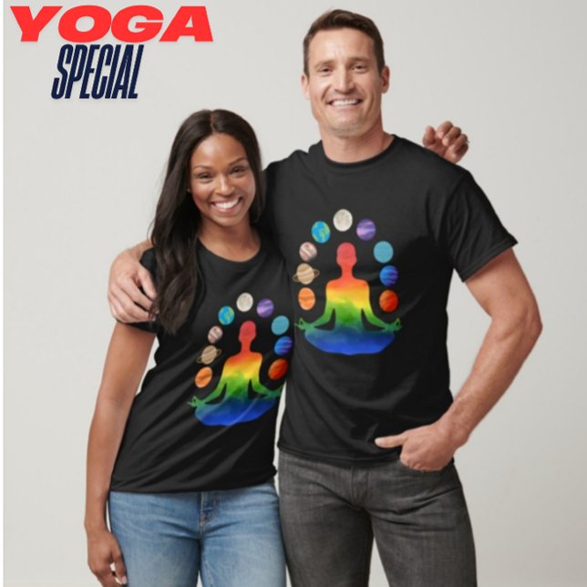 Camiseta Medición de Chakra cósmica | Yoga de la energía es (Subido por el creador)