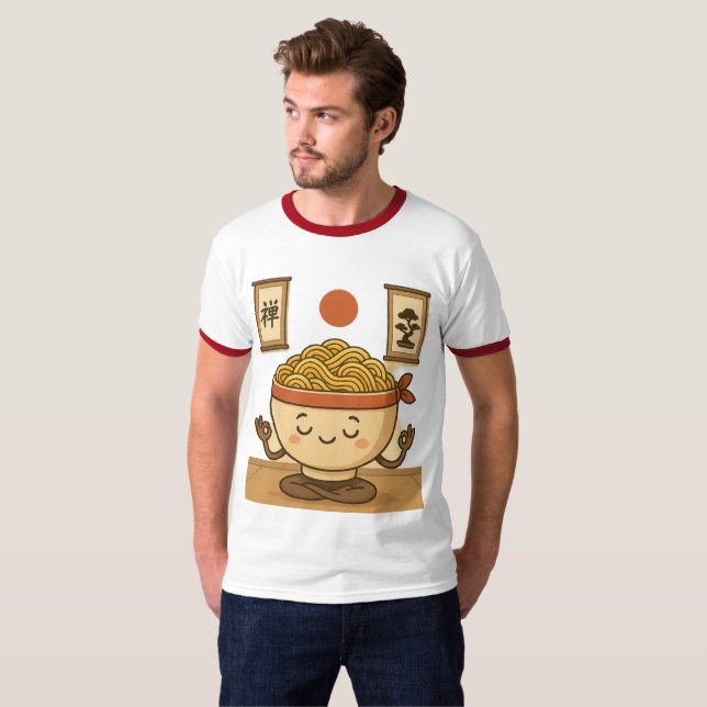 Camiseta Medición de fideos zen (Anverso completo)