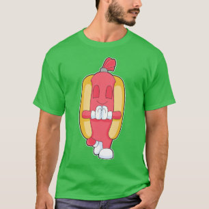 Camiseta Medición de Fitness de Hotdog Yoga