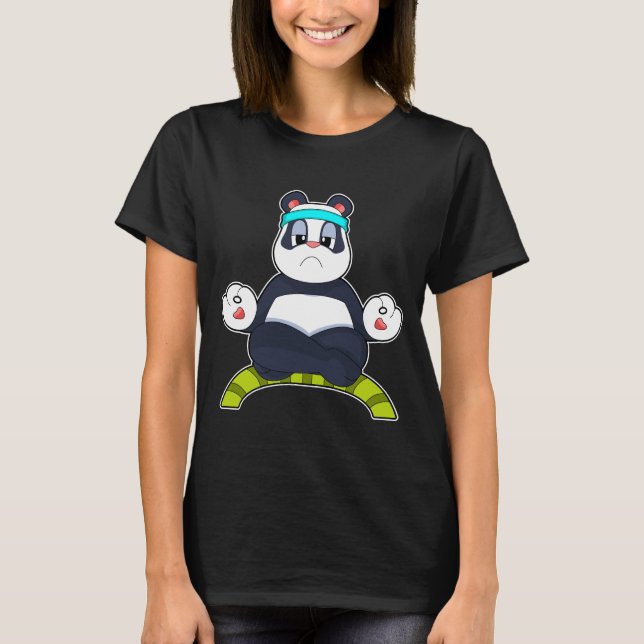 Camiseta Medición de Gimnasio Panda Yoga (Anverso)