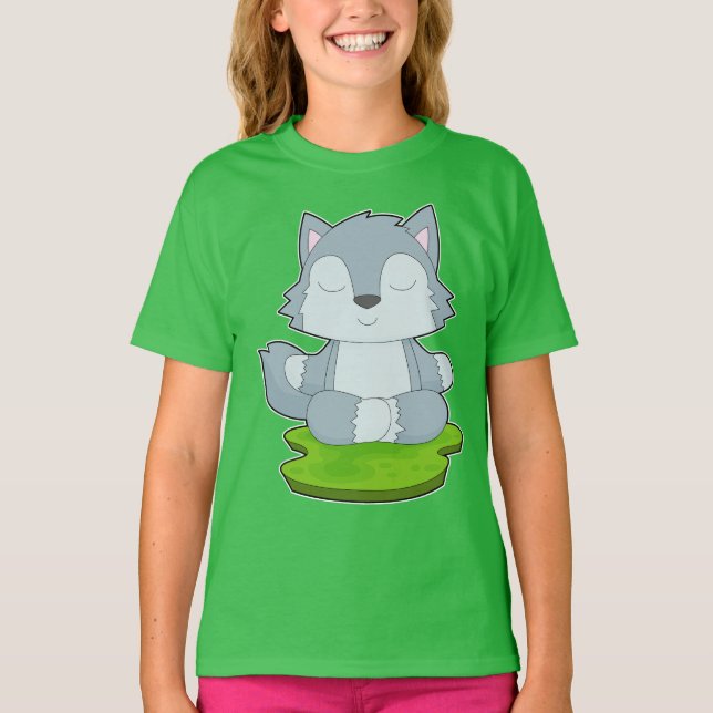 Camiseta Medición de Gimnasio Wolf Yoga (Anverso)