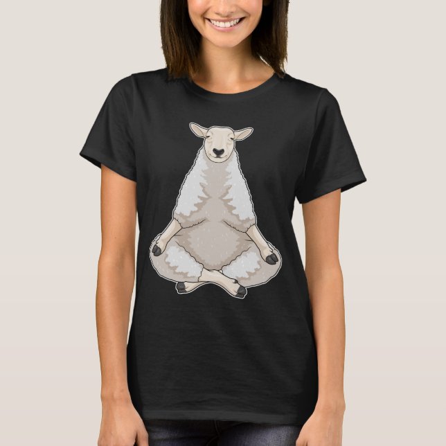 Camiseta Medición de la aptitud para el yoga en las ovejas (Anverso)