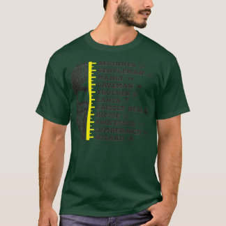 Camiseta Medición de la escala de crecimiento de la barba
