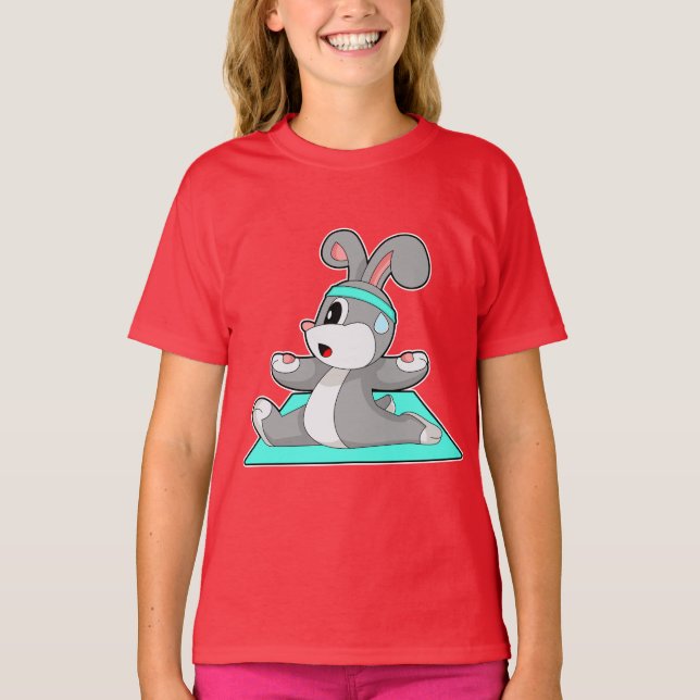 Camiseta Medición de la gimnasia de yoga en conejo (Anverso)