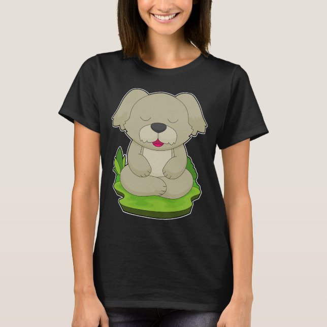 Camiseta Medición de la gimnasia del yoga del perro (Anverso)