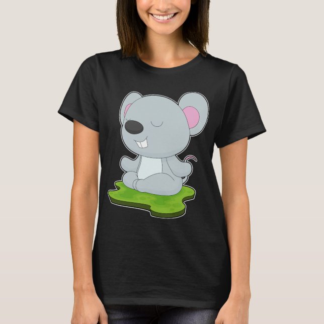 Camiseta Medición de la gimnasia del yoga del ratón (Anverso)