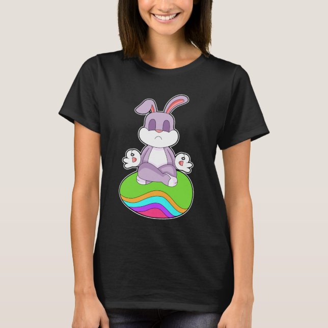 Camiseta Medición de óvulos de pascua de pascua en conejo (Anverso)
