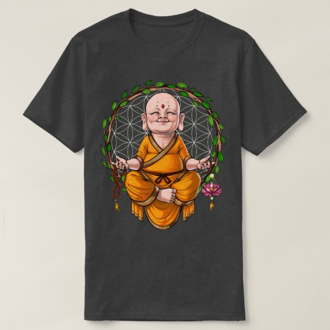 Camiseta Medición de yoga de Baby Buddha (Diseño del anverso)