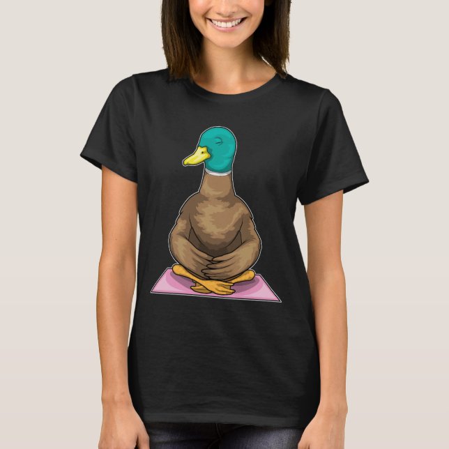Camiseta Medición de Yoga de la Fitness del Pato (Anverso)
