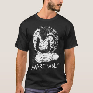 Camiseta Medición de Yoga de Werewolf Pun Aware Wolf