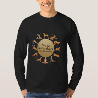 Camiseta Medición de yoga del perro campeón de la mascota a