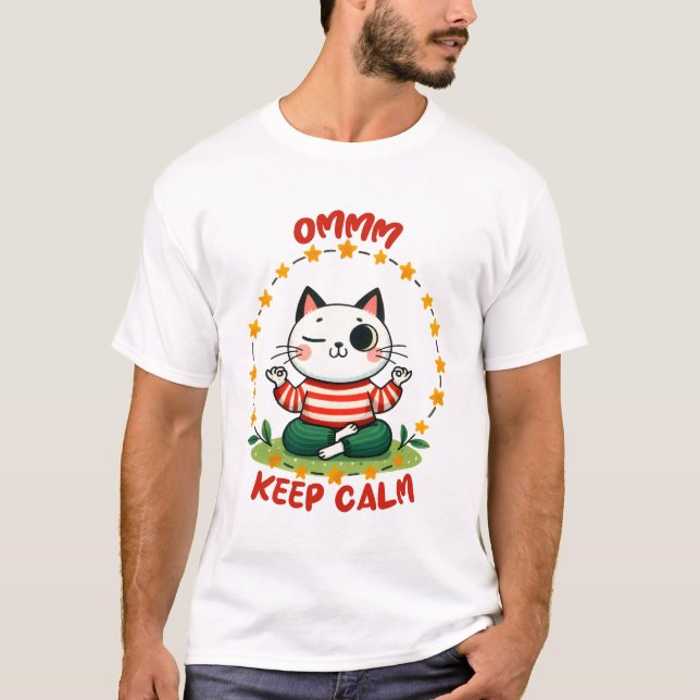 Camiseta Medición del gato zen (Anverso)
