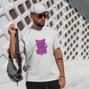 Camiseta Medición del yoga animal del gato