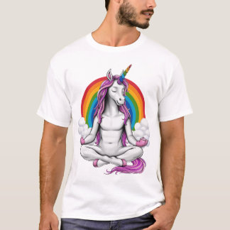 Camiseta Medición del Yoga de Unicornio