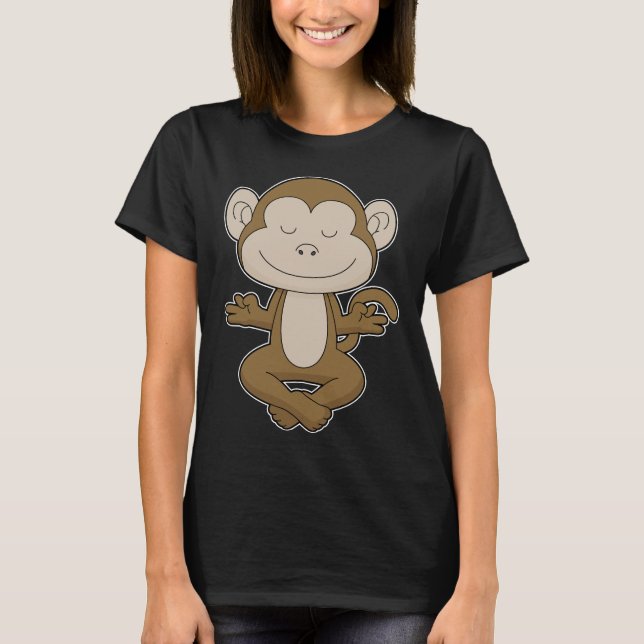 Camiseta Medición del yoga del mono (Anverso)