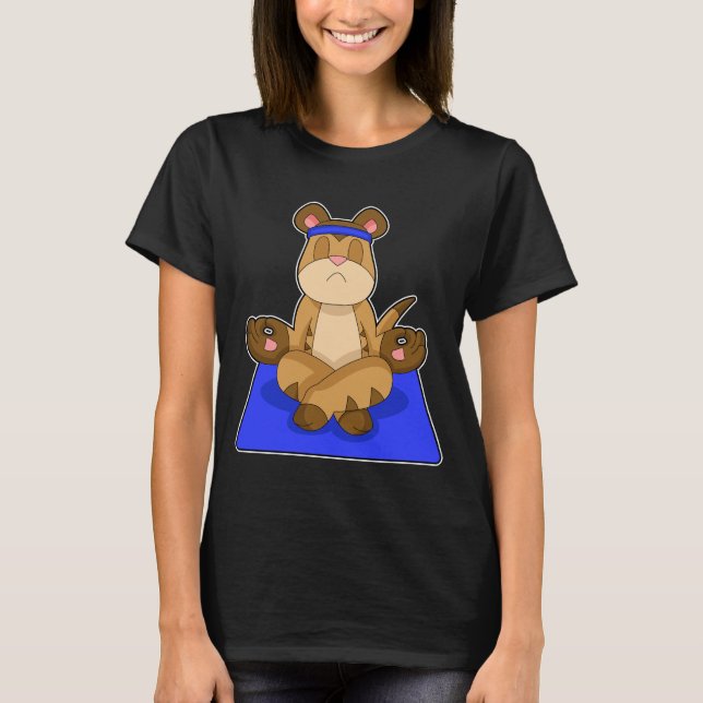 Camiseta Medición del yoga Meerkat (Anverso)