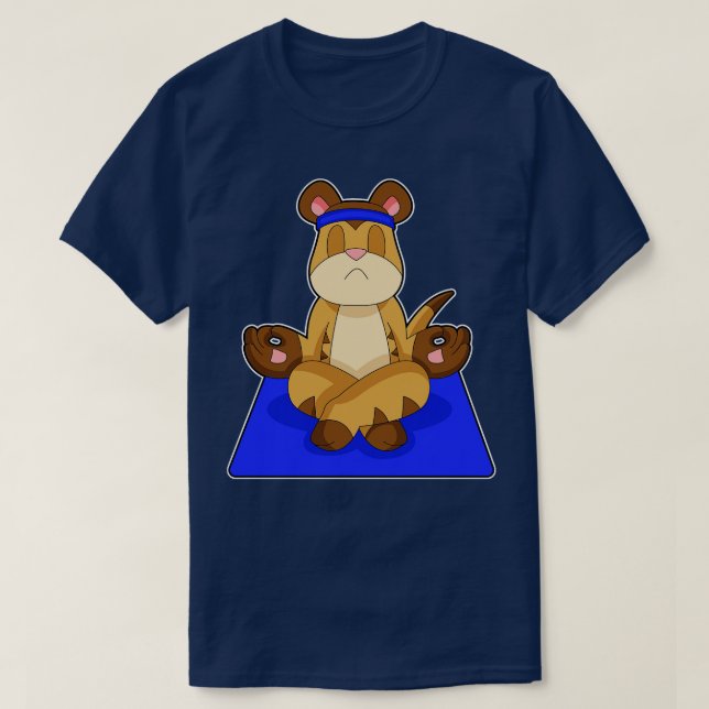 Camiseta Medición del yoga Meerkat (Diseño del anverso)