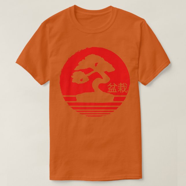 Camiseta Medición Japón Bonsai Kanji (Diseño del anverso)