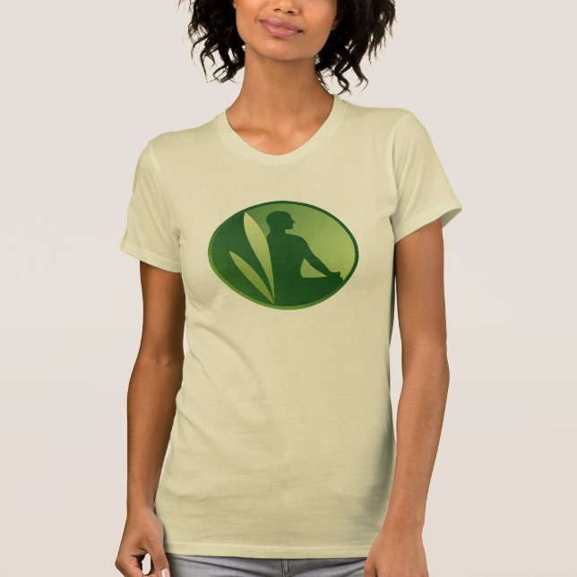 Camiseta Medición Pose Gradiente suave verde (Anverso)