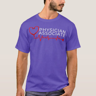 Camiseta Médico Asociado con el latido cardíaco del estetos