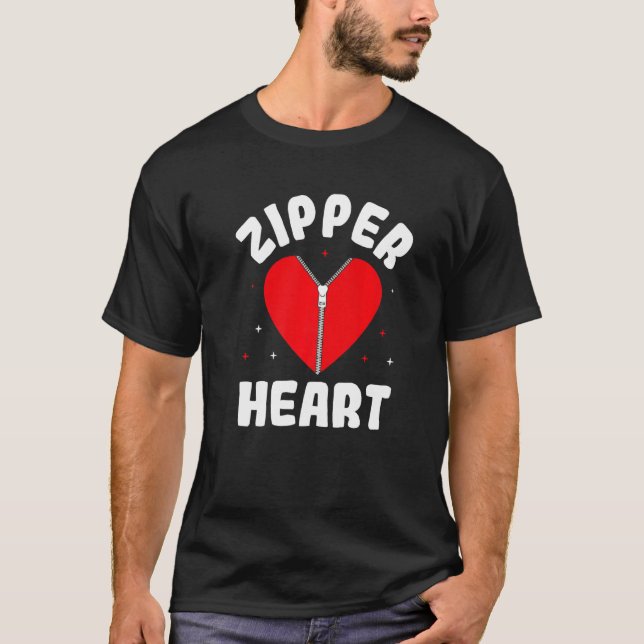 Camiseta Médico de Cirujano de Corazón Abierto de Zipper (Anverso)