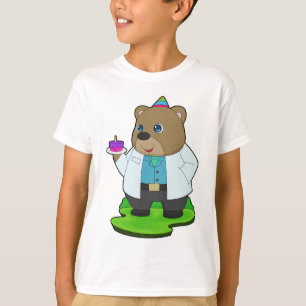 Camiseta Médico de cumpleaños del oso