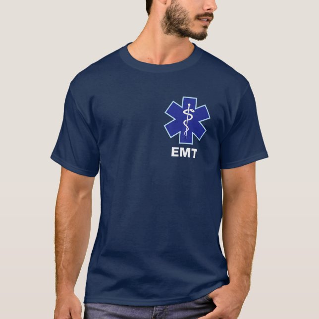 Camiseta Médico de Emergencia EMT EMS Hombres Mujeres Par (Anverso)