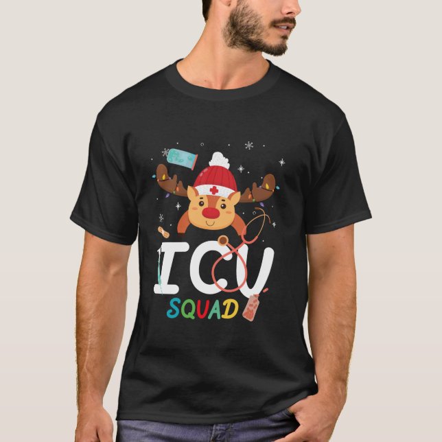 Camiseta MÉDICO de enfermeras Stethoscope de renos divertid (Anverso)