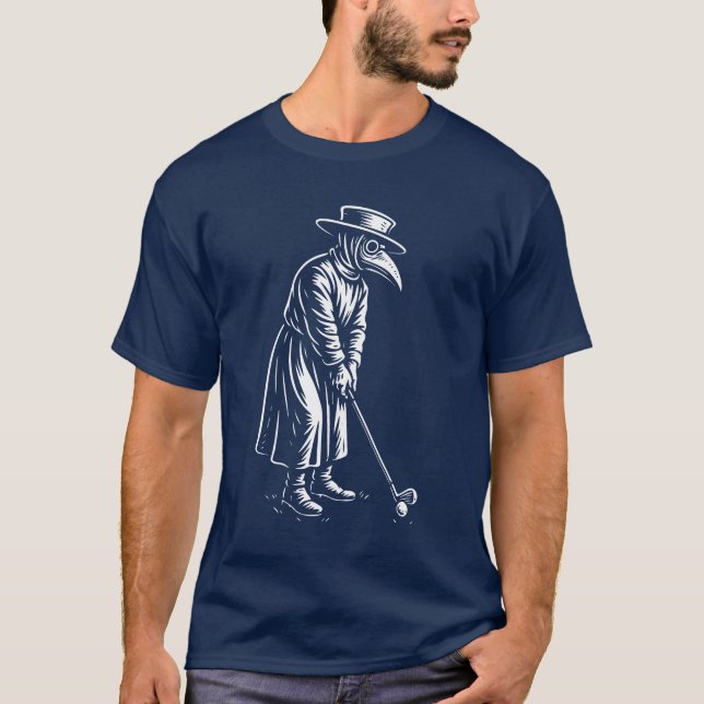 Camiseta Médico de la peste jugando golf (Anverso)