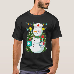 Camiseta Médico de muñeco de nieve enfermera enfermera Enfe