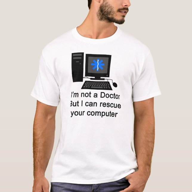 Camiseta Médico del ordenador (Anverso)