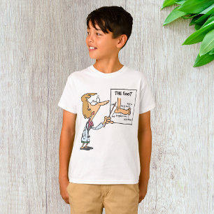 Camiseta Médico Divertido Enseñando Anatomía del Pie