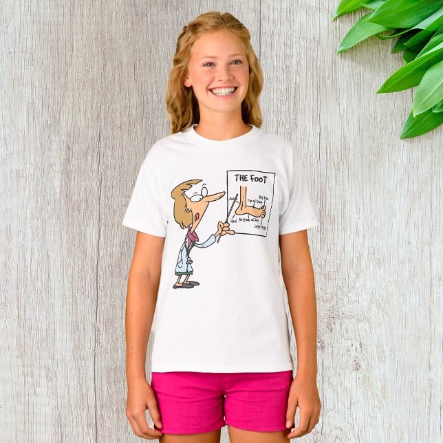 Camiseta Médico Divertido Enseñando Anatomía del Pie (Subido por el creador)