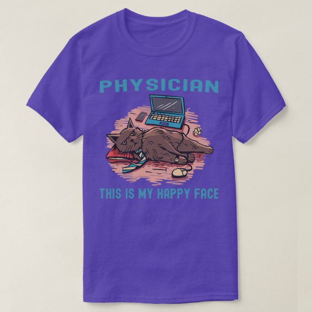 Camiseta Médico Esta Es Mi Cara Feliz (Diseño del anverso)