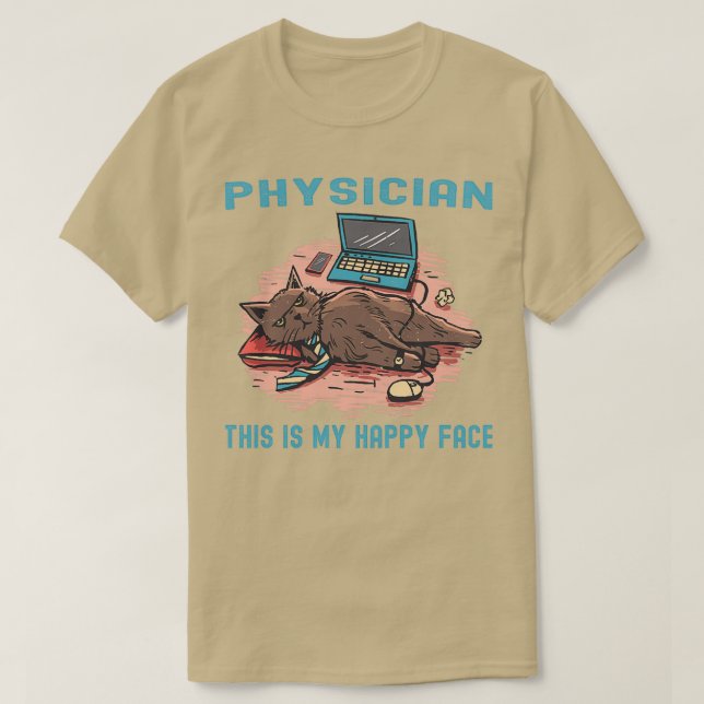 Camiseta Médico Esta Es Mi Cara Feliz 1 (Diseño del anverso)