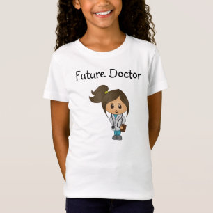 Camiseta Médico futuro - hembra linda del médico - Brunette