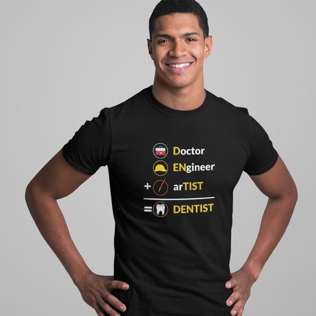 Camiseta Médico + Ingeniero + Artista = Dentista Dental Gra (doctor funny dental assistant dentist t shirt)