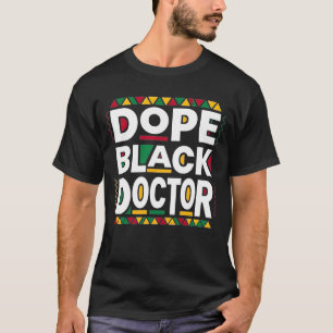 Camiseta Médico negro genial orgulloso afroamericano afro