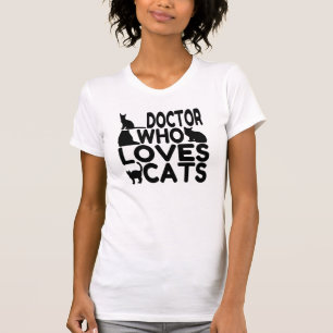 Camiseta Médico que ama a los gatos