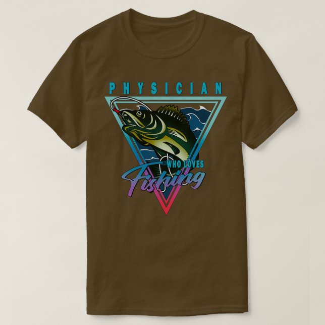 Camiseta Médico que ama la cotización de pesca (Diseño del anverso)