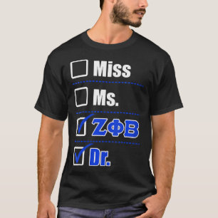 Camiseta Médico Zeta Phi Beta Graduada Zeta Phi Be