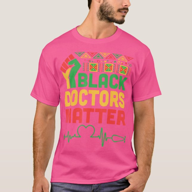 Camiseta Médicos negros de latido rápido importan saludable (Anverso)