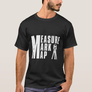 Camiseta Medida de la profesión de reconocimiento de mapas