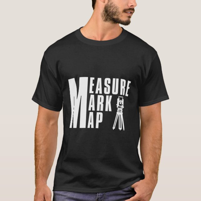 Camiseta Medida de la profesión de reconocimiento de mapas (Anverso)