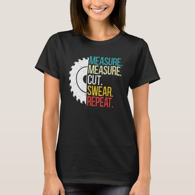 Camiseta Medida De Medida Repetición De Barrido De Corte Pa (Anverso)