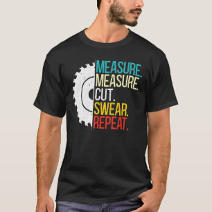 Camiseta Medida De Medida Repetición De Barrido De Corte Pa
