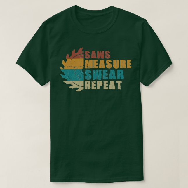 Camiseta medida de sierras jurar (Diseño del anverso)