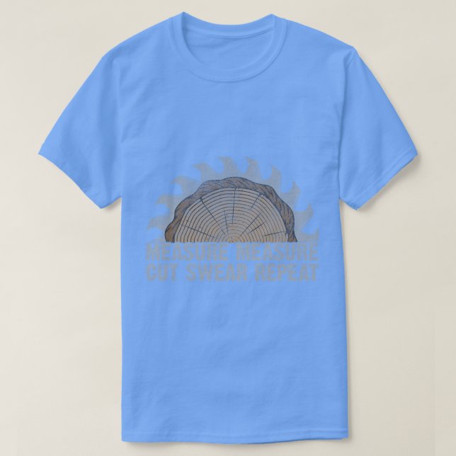 Camiseta Medida del día del padre de la madera Corte Swear  (Diseño del anverso)