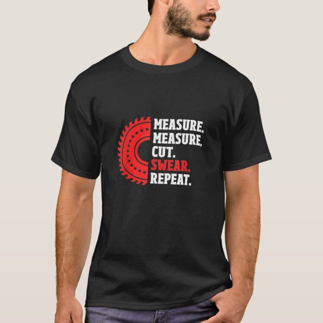 Camiseta Medida Mente Medida Corte Barrido Repetir Divertid (Anverso)